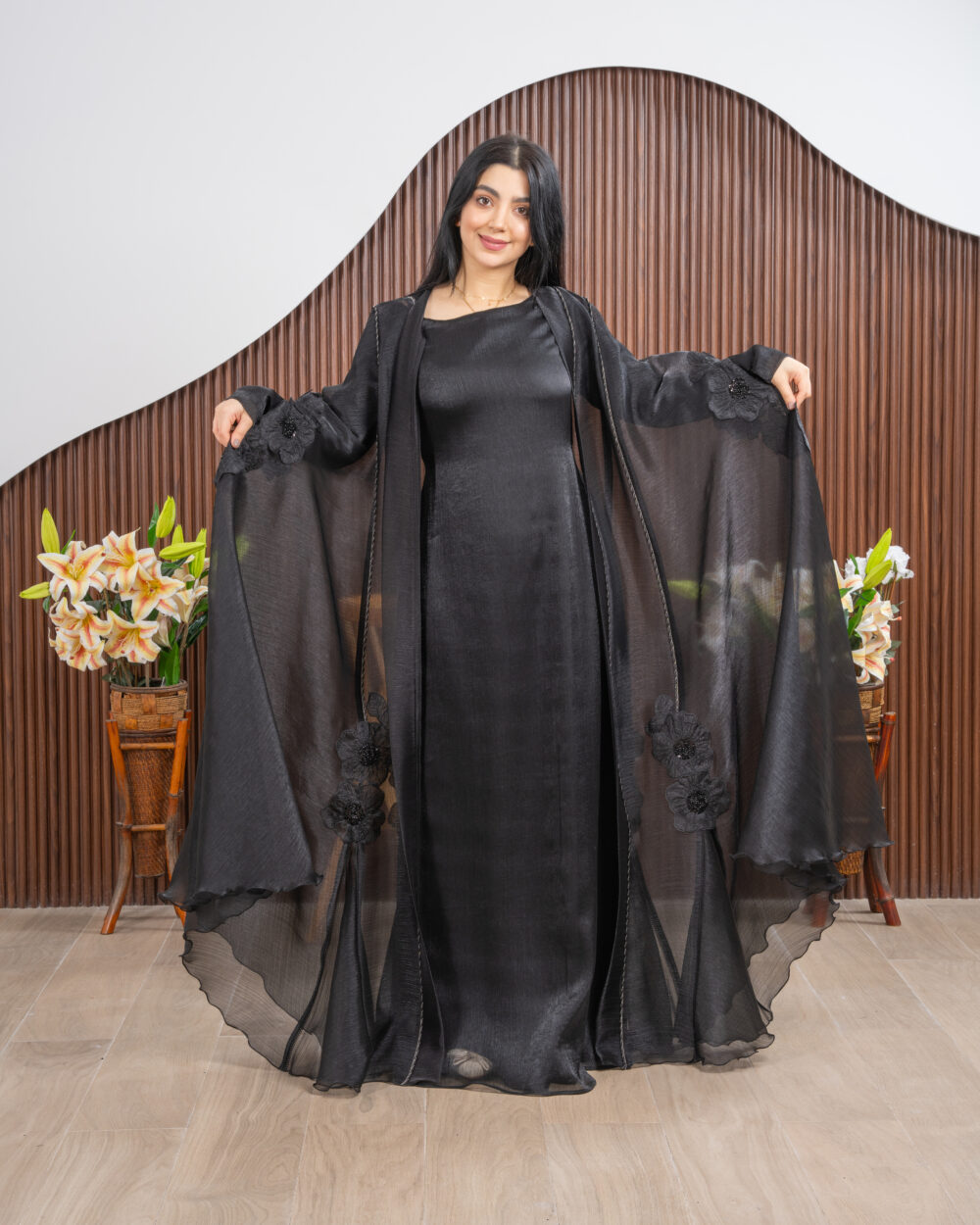 aroosa Abaya black - Image 4