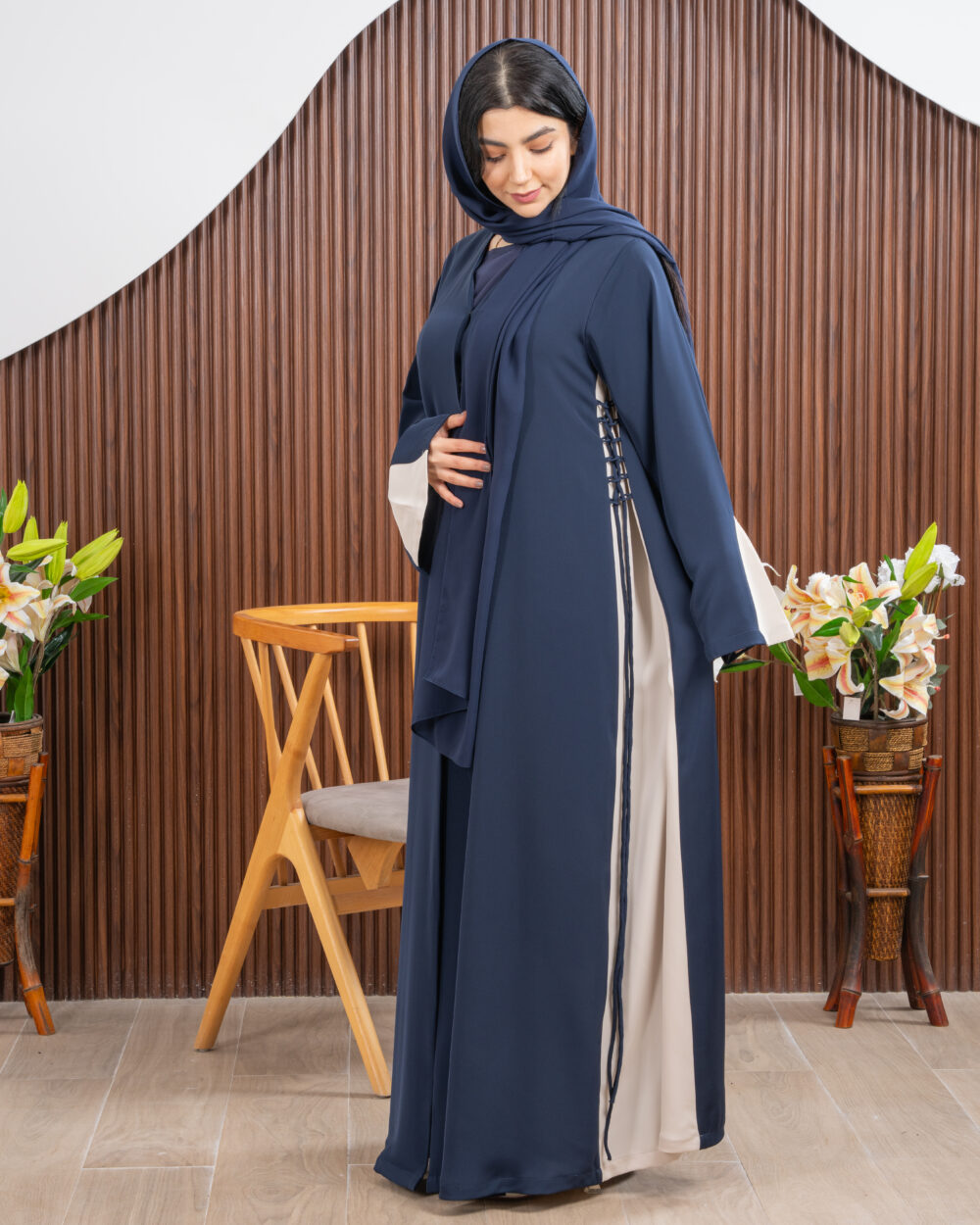 Nidha Blue Beige Contras - Image 2