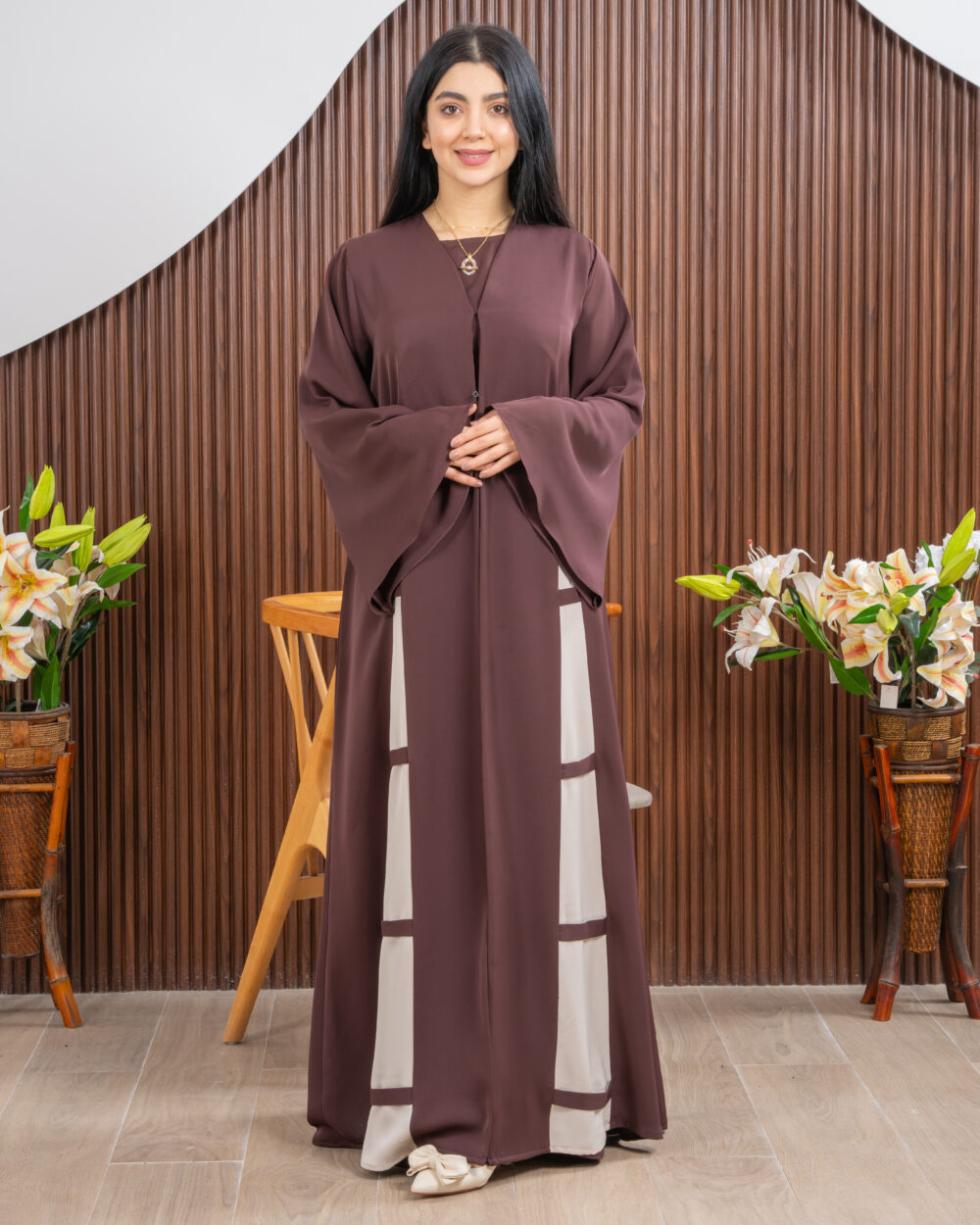 Super line abaya nidha maroon