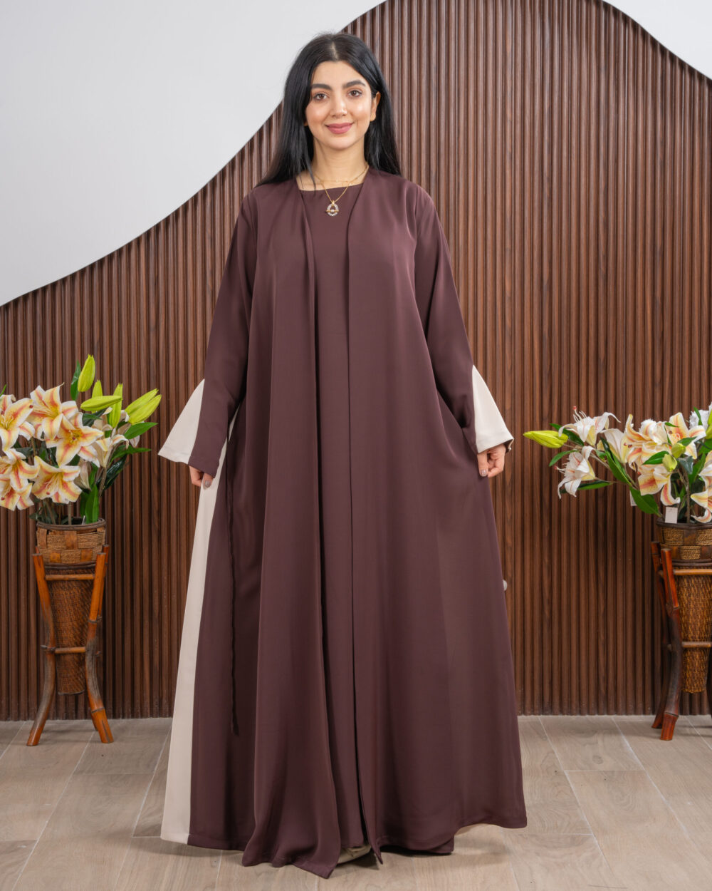 Nidha Maroon abaya