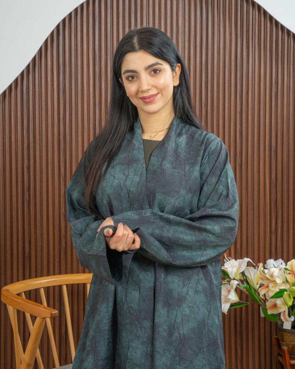 Fashion abaya green - Image 3