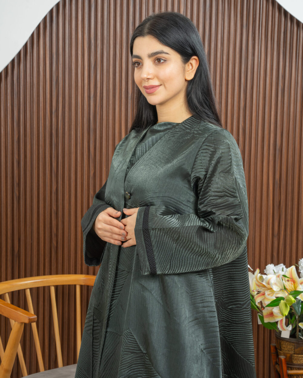 orgainza green self shaded with dress - Image 2